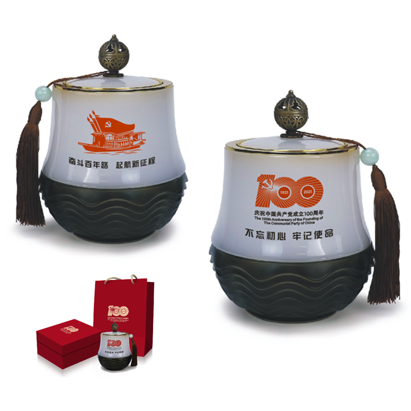 百年辉煌（茶叶罐）-琉璃工艺